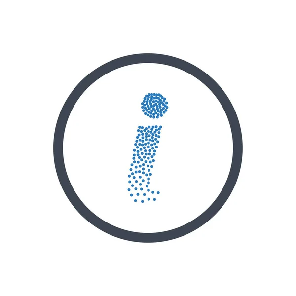 Symbol ikony informačního znaku – modrá — Stockový vektor