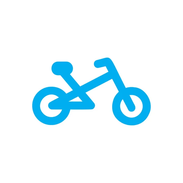 Symbole Icône Vélo Vecteur Bleu — Image vectorielle