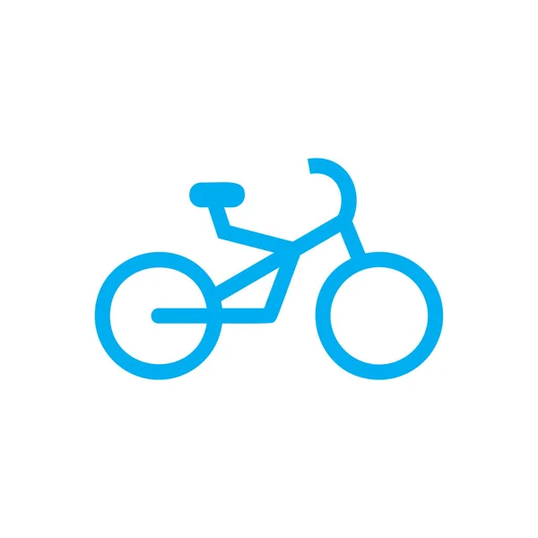 Fiets Pictogram Symbool Vector Blauw — Stockvector