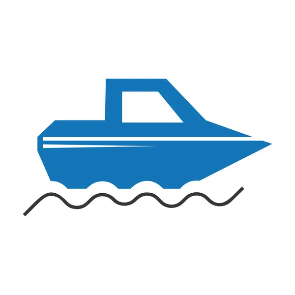Boot Symbol Vektor Auf Weiß — Stockvektor