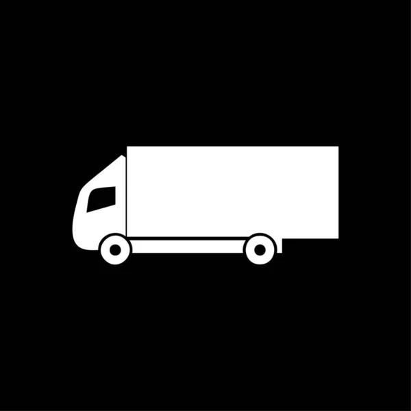 Transportation Truck Icon Vector White — Stock Vector