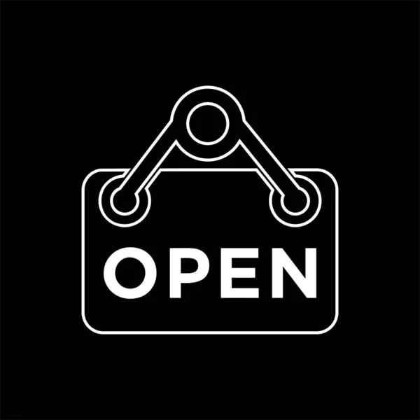 Open Vector Icoon Tag Sign Symbool — Stockvector