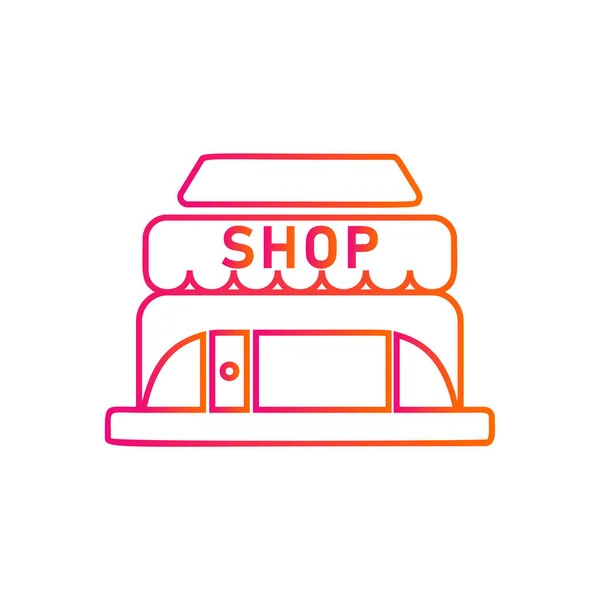 Tienda Icono Plano Moda Vector Signo Tienda — Archivo Imágenes Vectoriales