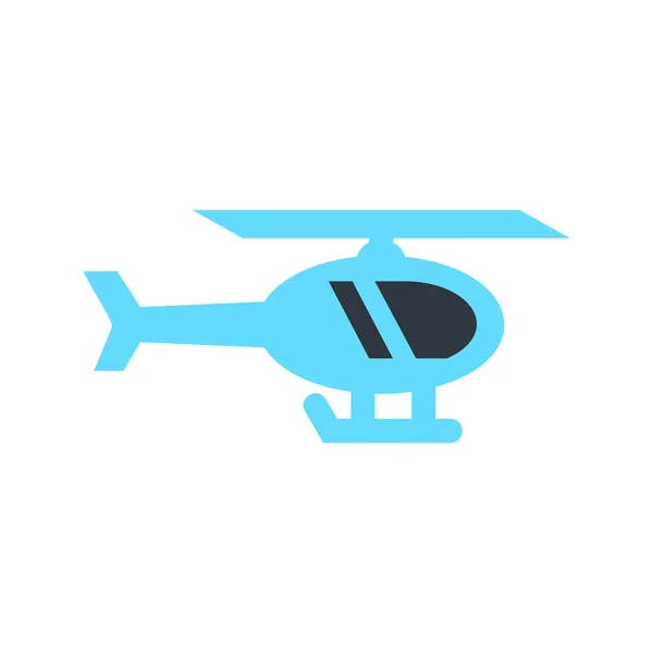 Helikopter Flach Symbol Illustration — Stockvektor