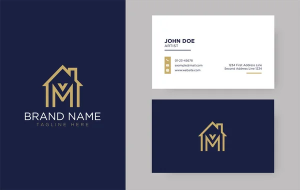 M Letter Emlak logo tasarım-gayrimenkul logosu.