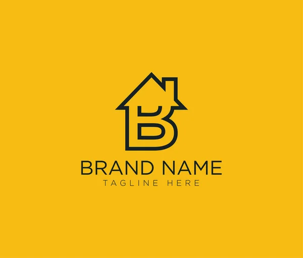 B Letter Emlak logo tasarım-gayrimenkul logosu.