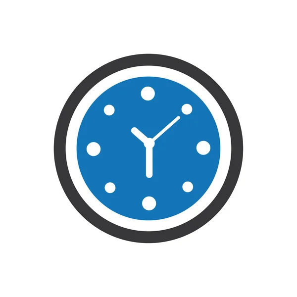 Oficina Reloj Vector Icono Azul — Archivo Imágenes Vectoriales