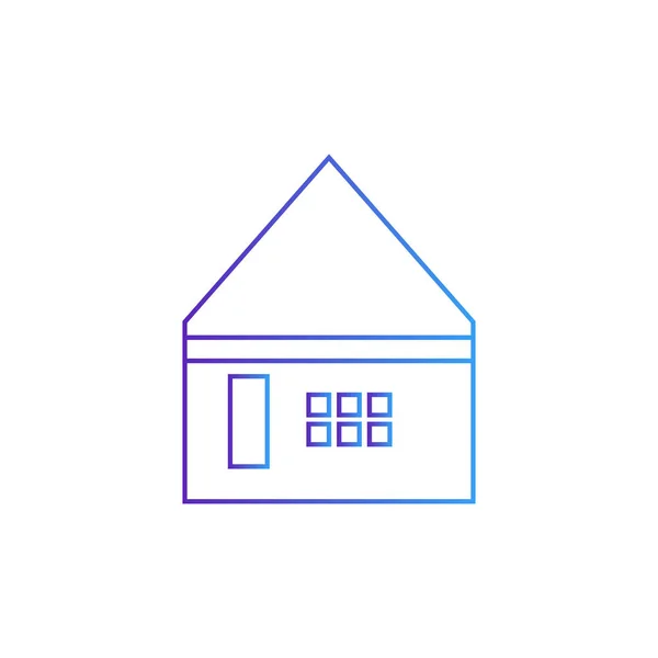 Головна Іконка Будинок Знак Векторний Контур — стоковий вектор