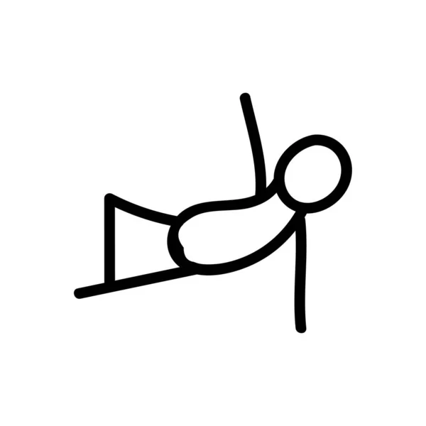 Stick Figure Icône Exercice Corps — Image vectorielle