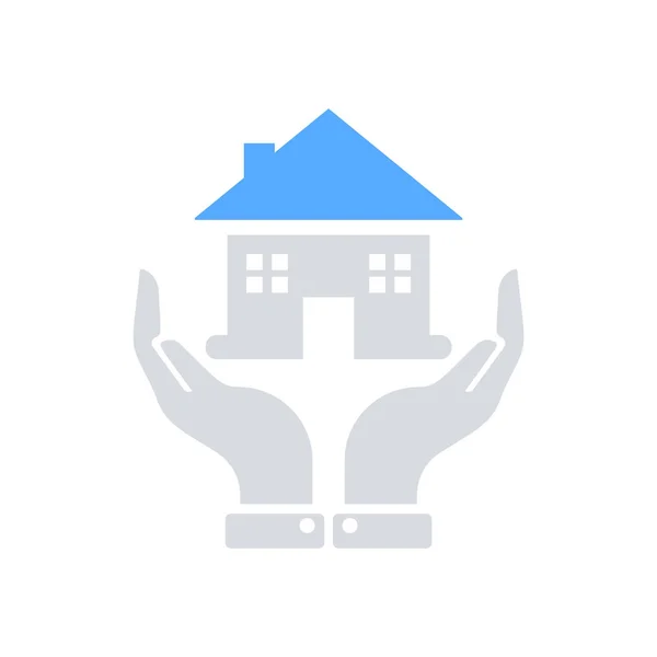 家の保護アイコン ホーム安全記号 — ストックベクタ