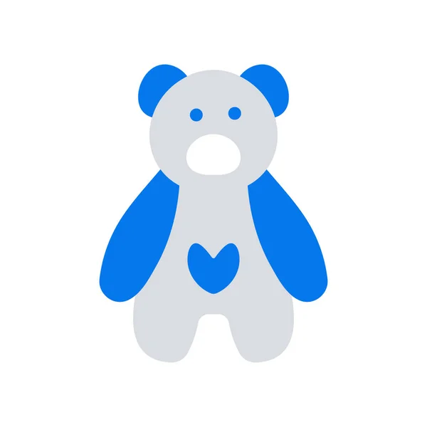 Teddy Bear Icon Plat Illustratie Geïsoleerd Vector Teken — Stockvector