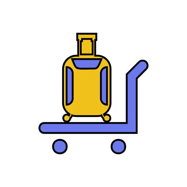 Bagage Pictogram Illustratie Geïsoleerd Vector Symbool — Stockvector