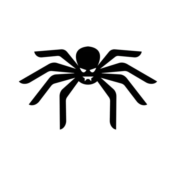Icône Araignée Illustration Vectorielle Icône Halloween Noir — Image vectorielle