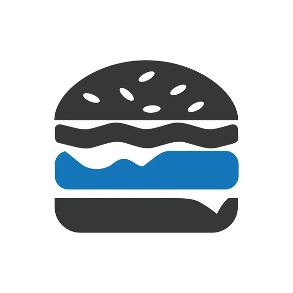 Burger Icône Vecteur Sur Blanc — Image vectorielle