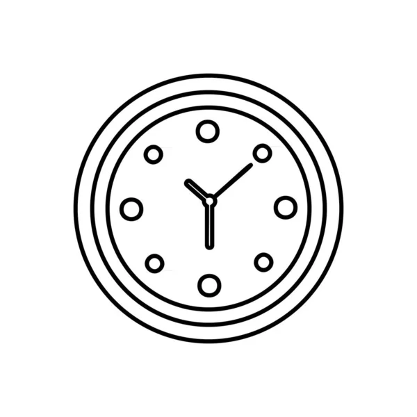 Icono Vector Reloj Oficina Reloj Signo — Archivo Imágenes Vectoriales