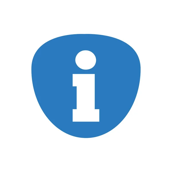 Icono Signo Información Aislado Diseño Plano Vector Azul — Vector de stock