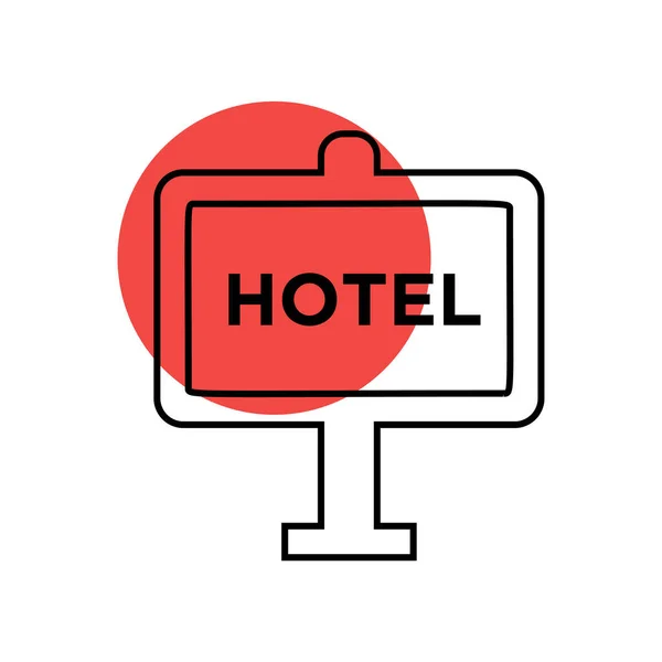 Hotelschild Und Symbol — Stockvektor