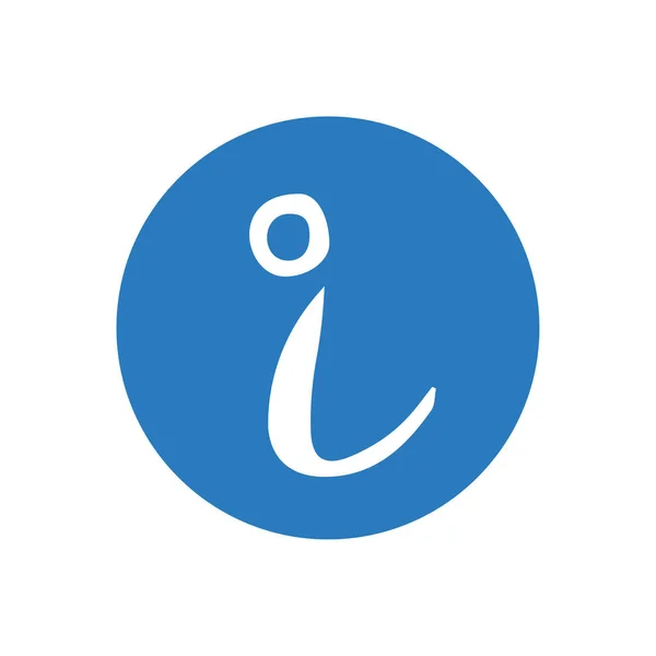 Signo de información vector icono - Azul — Archivo Imágenes Vectoriales