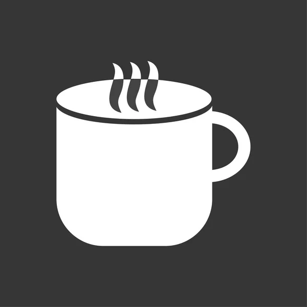 Κούπα Καφέ Λευκό Μαύρο — Διανυσματικό Αρχείο