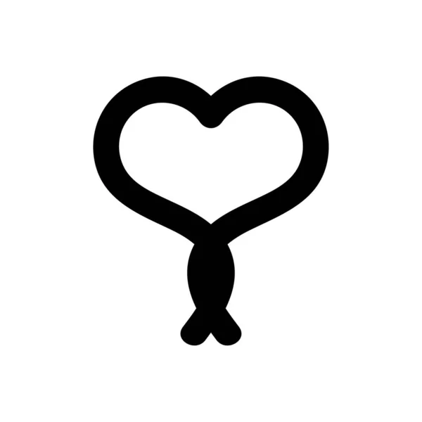 Hjärtikonen Vektor Love Symbol Alla Hjärtans Dag Tecken — Stock vektor