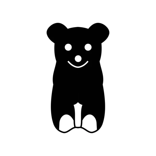 Значок Плюшевого Медведя Плоский Иллюстрация Изолированный Векторный Знак — стоковый вектор