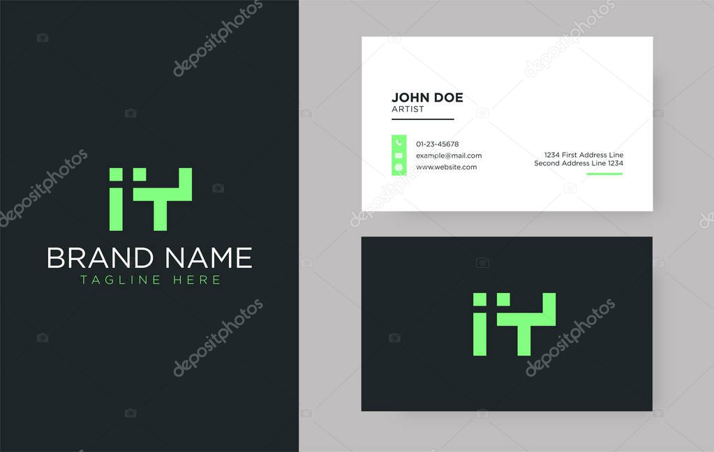 Premium letter IY logo with an elegant corporate identity template