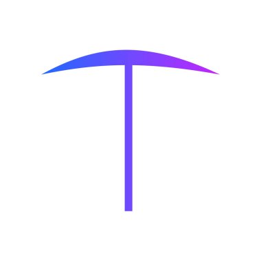 Pickaxe simgesi-Pickaxe düz tasarım-vektör