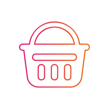 Alışveriş sepeti işareti simgesi vektör