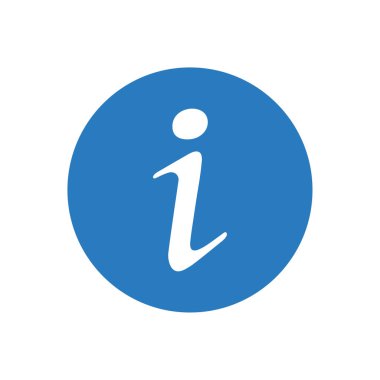 Bilgi işareti simgesi vektör-mavi