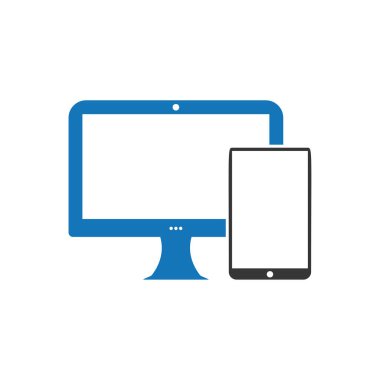 Beyaz bilgisayar Icon vector