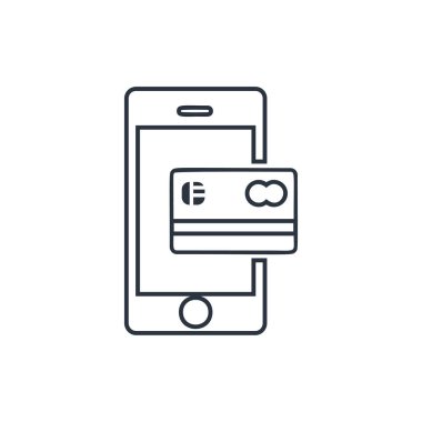 Ödeme terminali simge vektör-ATM standında