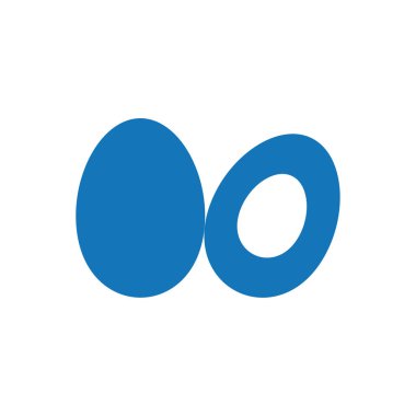 Beyaz yumurta simgesi mavi