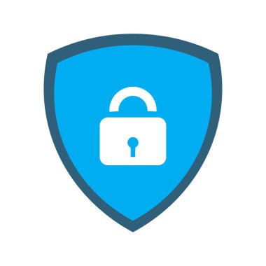 Beyaz üzerinde güvenlik simgesi vektörü