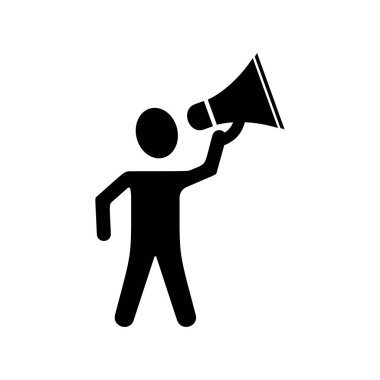 İş pazarlama simgesi siyah