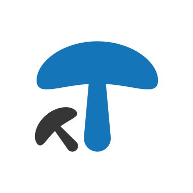 Beyaz mantar Icon mavi