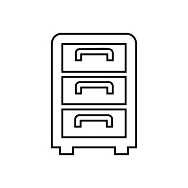 Ofis dolabı çekmece mobilya-vektör