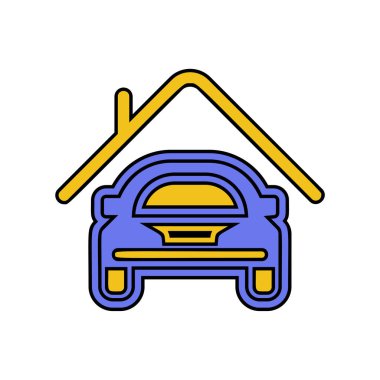 Araba garaj simgesi-vektör