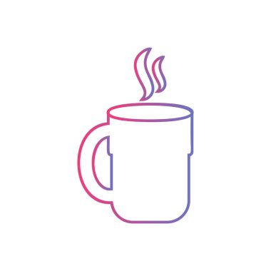 Kahve ve buhar ile ofis kupa-vektör