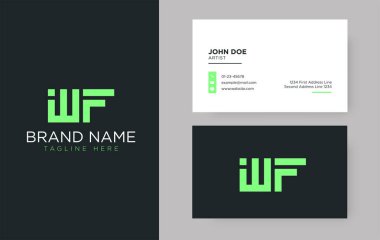 Zarif bir kurumsal kimlik şablonu ile Premium Letter WF logosu