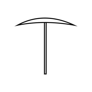 Pickaxe simgesi-Pickaxe düz tasarım-vektör