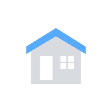 Ana sayfa simgesi-ev işareti vektörü-Flat