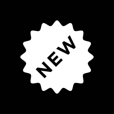 Yeni işareti simgesi - yeni varış düğme sembolünü vektör beyaz