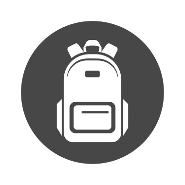 Simge - okul sırt çantası simge vektör - düz tasarlamak sırt çantası