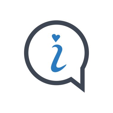 Bilgi işareti simgesi vektör-mavi