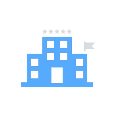 Beş yıldızlı otel simgesi vektör