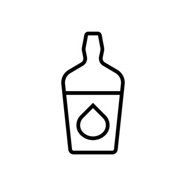 Şişe işareti simgesi-plastik şişe simgesi illüstrasyon