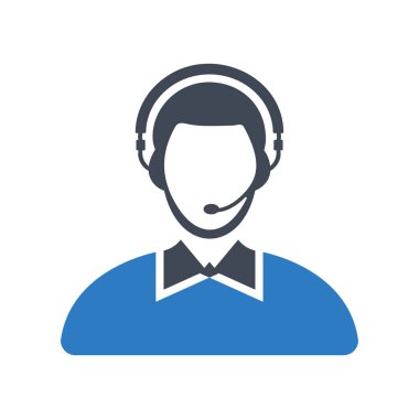 Müşteri Desteği simgesi mavi