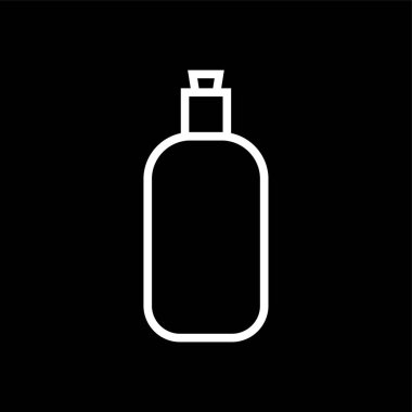 Şişe işareti simgesi-plastik şişe simgesi illüstrasyon