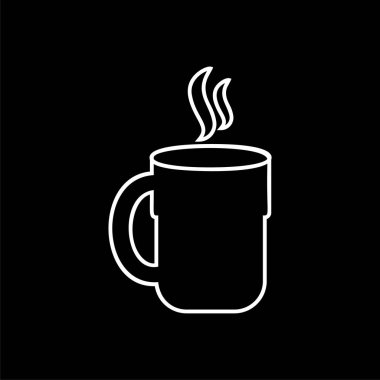 Kahve ve buhar ile ofis kupa-vektör