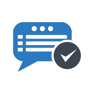 Kabarcık mavi sohbet simgesi